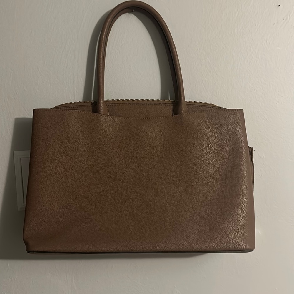 Brown work tote